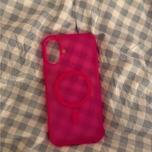 Pink iPhone 16 plus Case with Ring Holder